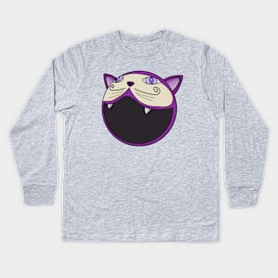 A Cat with a huge mouth Kids Long Sleeve T-Shirt